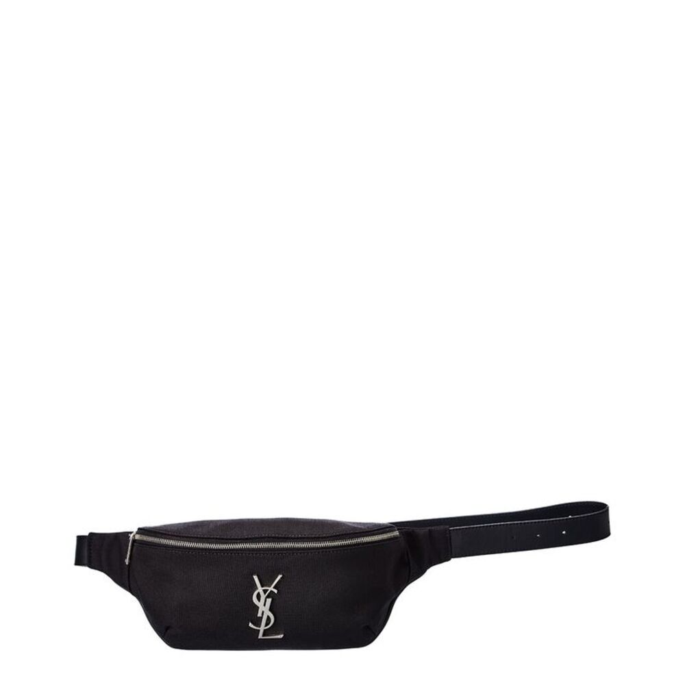 Saint Laurent Classic Monogram Canvas Belt Bag, Black
